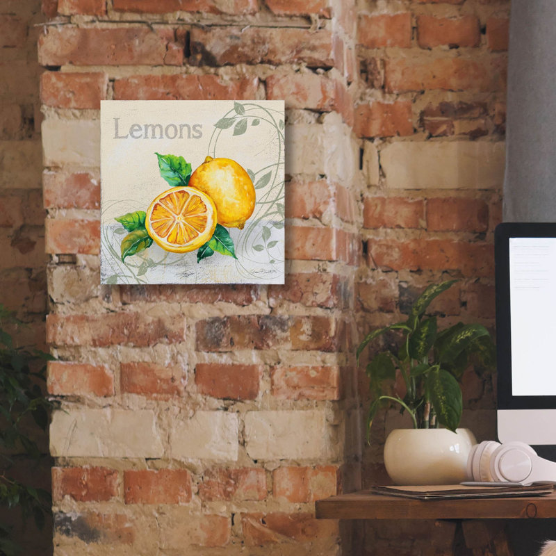 «Tutti Fruiti Lemon» par Jean Plout, art mural sur toile, H 12 po x l 12 po x P 0,75 po