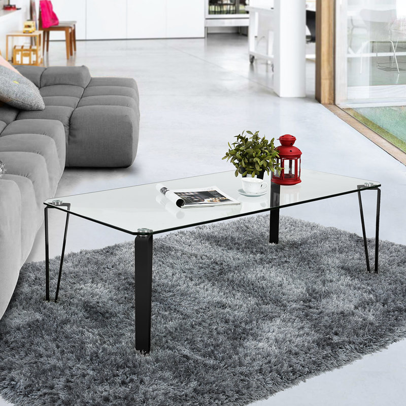 Four Leg Coffee Table, Black