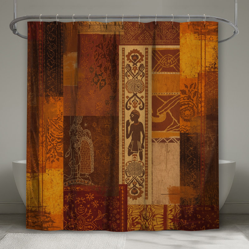 Rideaux de douche Ethnique Patchwork, L 70 po x H 84 po