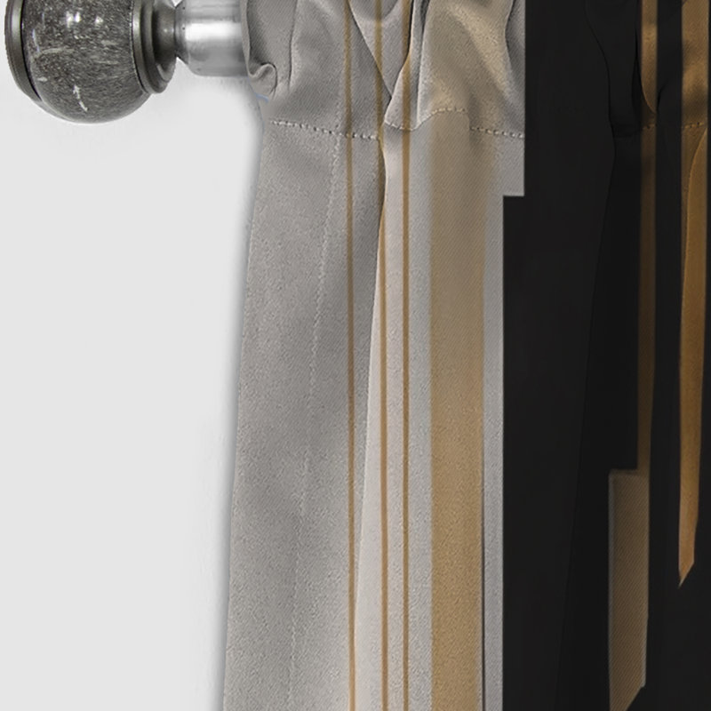 Or tactile Art Deco II - rideau abstrait - rideau occultant - 1 panneaux, L 52 po x L 84 po
