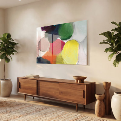 The Party Abstract - Unframed Print on Glass