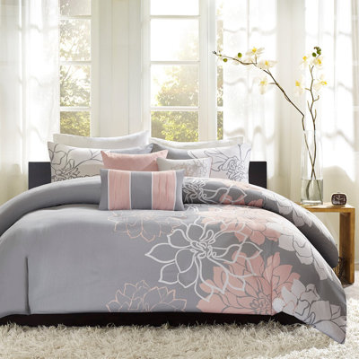 Full/Queen 6 Piece Printed Duvet Cover Set