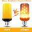 Ampoules à flamme 5W, base E26, ampoules DEL à effet de feu à détection de gravité de 120 V avec lumière constante et modes graduels, 1400 à 1600K, 4 ampoules décoratives