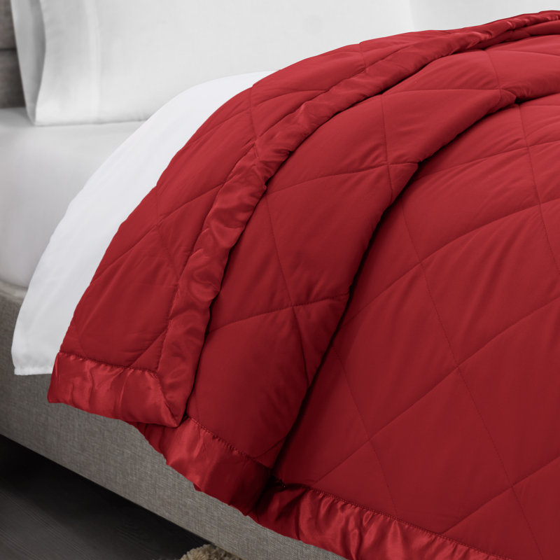 Polyester Satin Comforter, California King Comforter, Burgundy