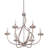 6 - Light Steel Dimmable Chandelier