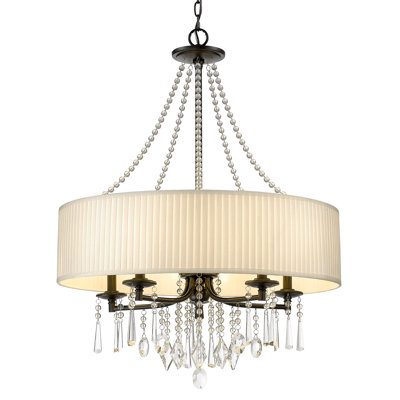 Lustre tambour unique à 5 lumières Berend