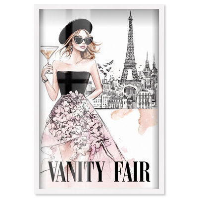 «Model of Paris Sketch Cover Shadowbox Print Fashion Art» par Art Remedy