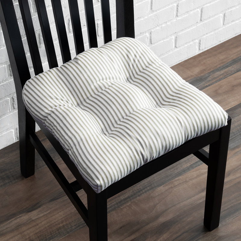 Coussin de chaise de salle à manger antidérapant Charis, Sauge, H 2,5 po x l 16 po x P 16 po