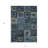 3' X 5' Blue Gray And Charcoal Geometric Washable Indoor Outdoor Area Rug