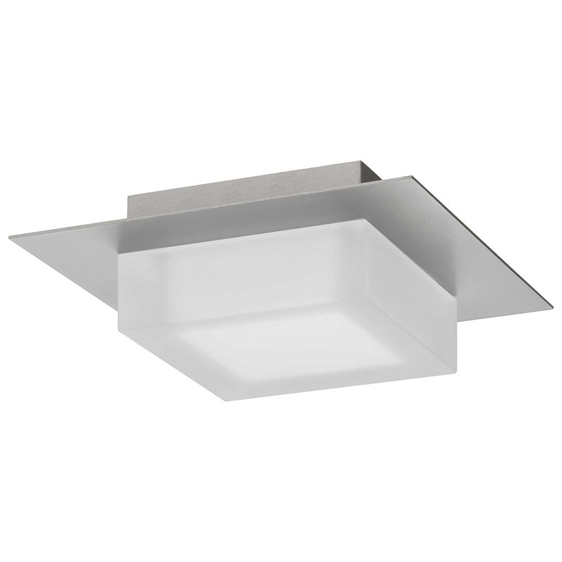 8 Inch Square Integrated LED Flush Mount, Chrome