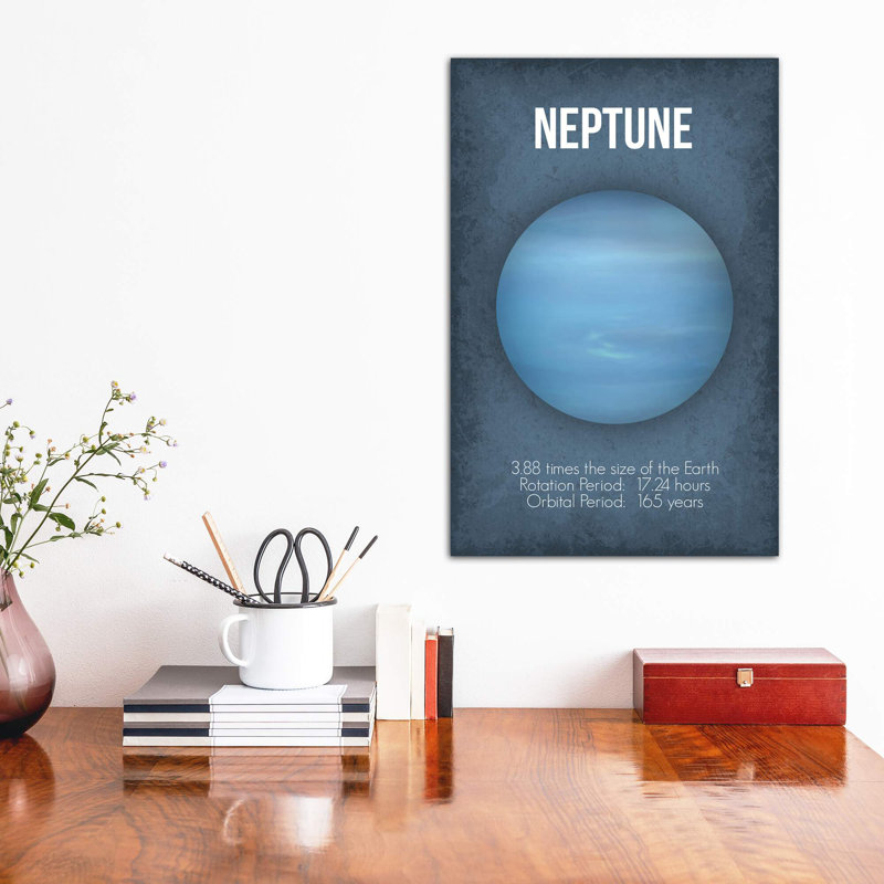 Décoration murale Neptune Kids, Toile tendue, H 12 po x l 8 po x P 0,75 po