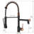 LED Kitchen Faucet With Pull Down Sprayer And Pot Filler Single Hole Kitchen Sink Faucet Matte Black