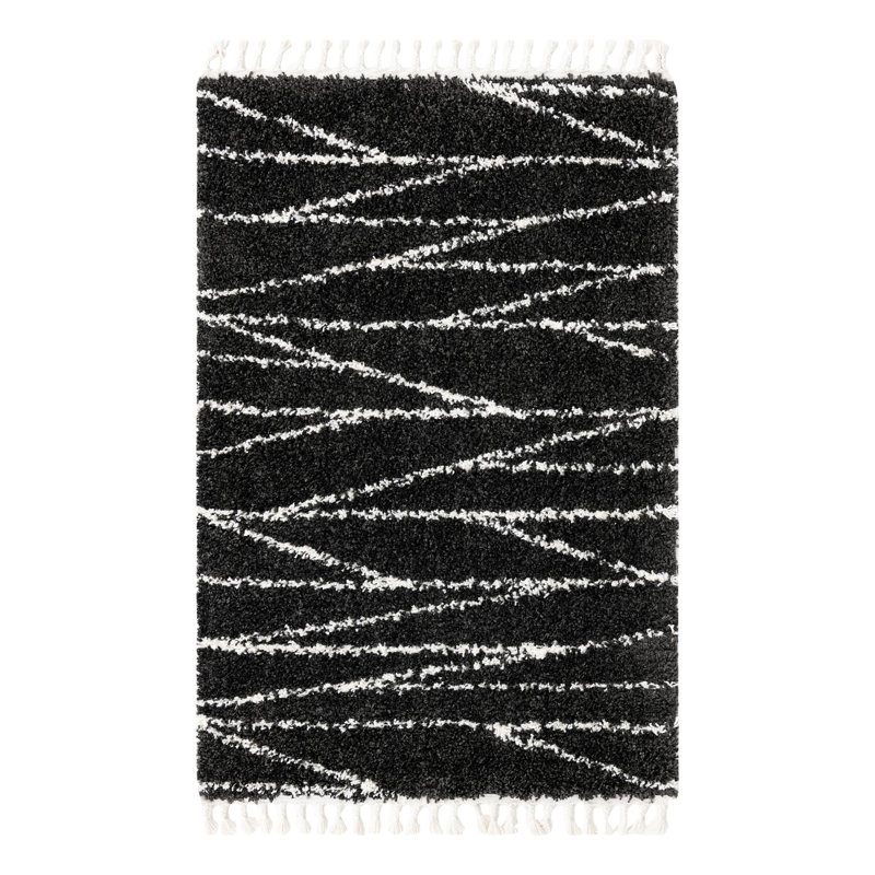 Abrahams Geometric Indoor Rug, Rectangle 4' x 6'