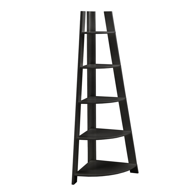 Bibliothèque de coin H 63,18 "x l 29,72" Fossum, Noir