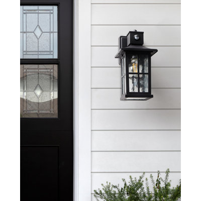 AZMAK Matte Black 19cm H Outdoor Wall Lantern