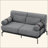 59" Modern Loveseat 2-Seater Sofa with Flexible USB Ports , Unique Cylindrical Armrests-114251090