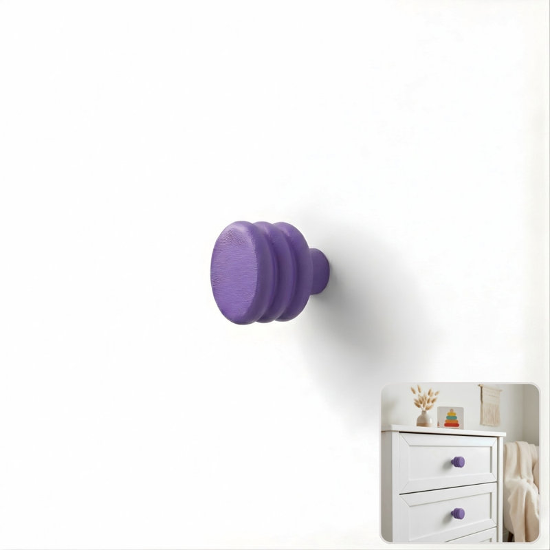 ROUS Hardware Mid-Century Modern Honey Comb Knob, Royal (Purple)