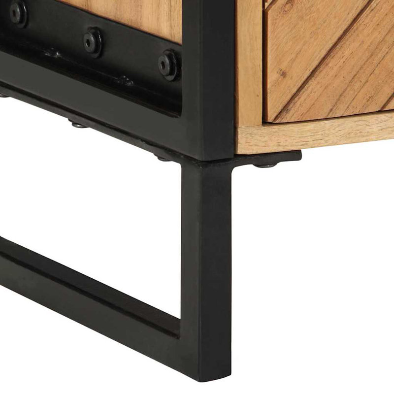40cm W Metal Bedside Table