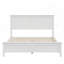 Lit plateforme moderne en bois massif de couleur blanche
