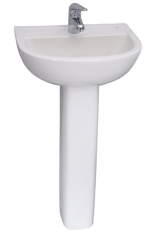 Barclay 16.13'' White Vitreous China Circular Bathroom Sink with Overflow, 4" Centers