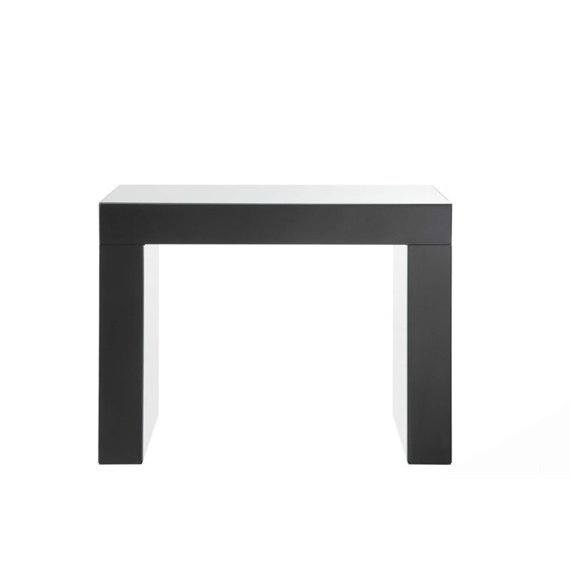 Bureau de coiffeuse en miroir et faux cristaux (assemblé)