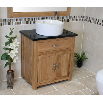 Ciera 751 mm Freestanding Single Vanity with Vessel Ceramic Basin