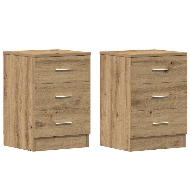 Ascano 38cm W Manufactured Wood Bedside Table, Artisan Oak