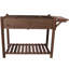 Support de jardinière surélevée en bois avec jardinière surélevée 8 poches avec table d'appoint pliable et tablette de rangement-1897303472