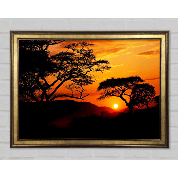 Ebern Designs Orange Sun Sky Blaze - Single Picture Frame Art Prints ...