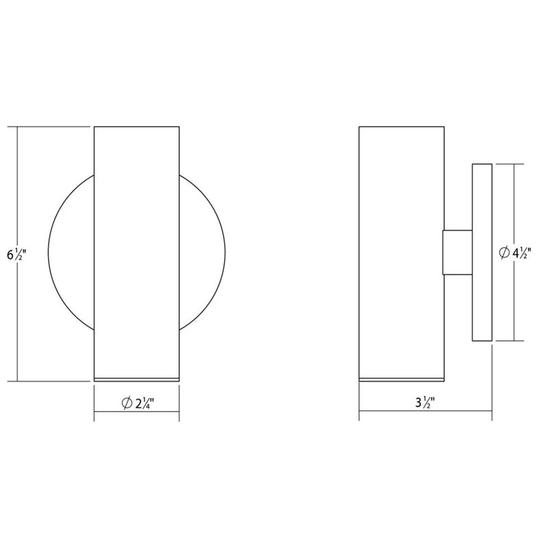 ALC 1 - Light LED Armed Sconce, 8.25" H x 2" W x 3.5" D