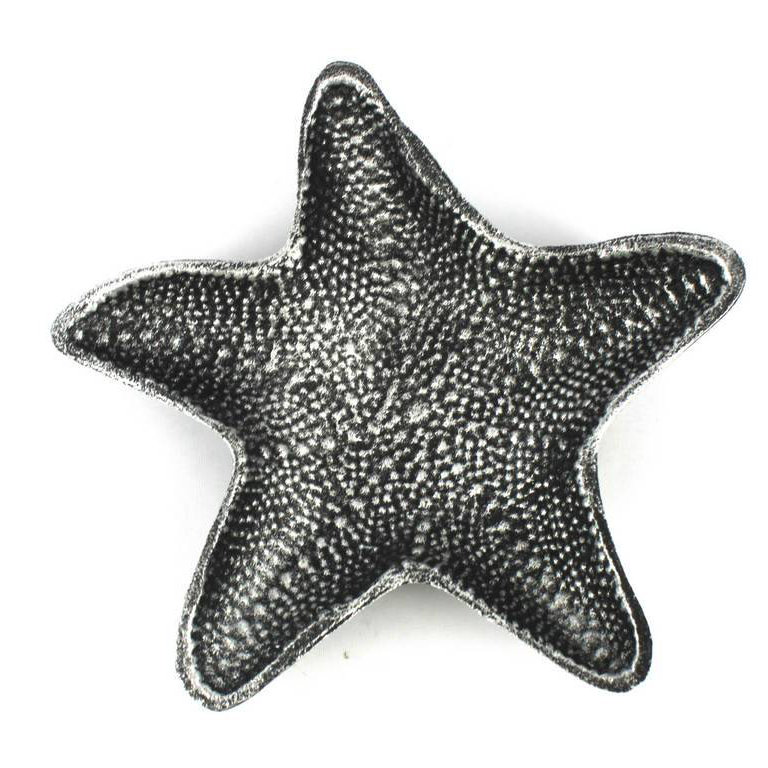 Bol décoratif étoile de mer Pellegrin, Argent antique