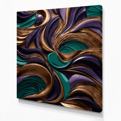 Abstrait art figuratif sur toile mauve 33