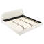 Lit tapissier en tissu de style crème, lit double simple de style moderne, très grand lit