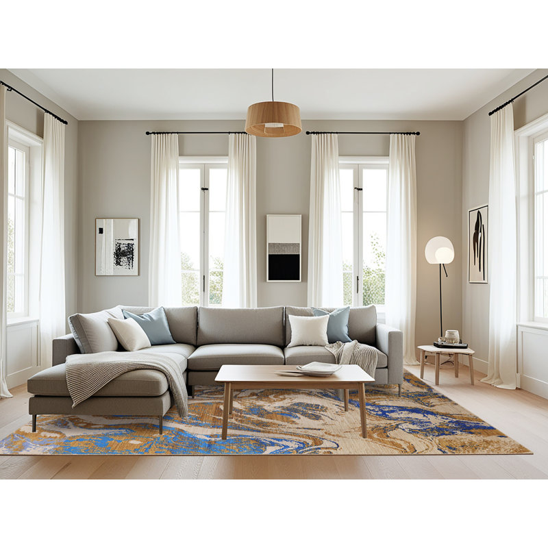 Abstract Indoor Rug, Rectangle 8' x 10'