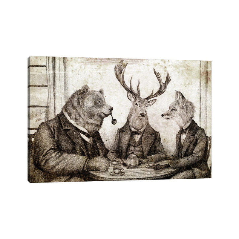 Teatime II - impression d'art mural, H 26 po x l 40 po, Toile tendue, Ne s’applique pas