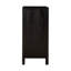 Commode de chambre G2450 en bois manufacturé noir avec tiroirs, panneau de particules et placage massif