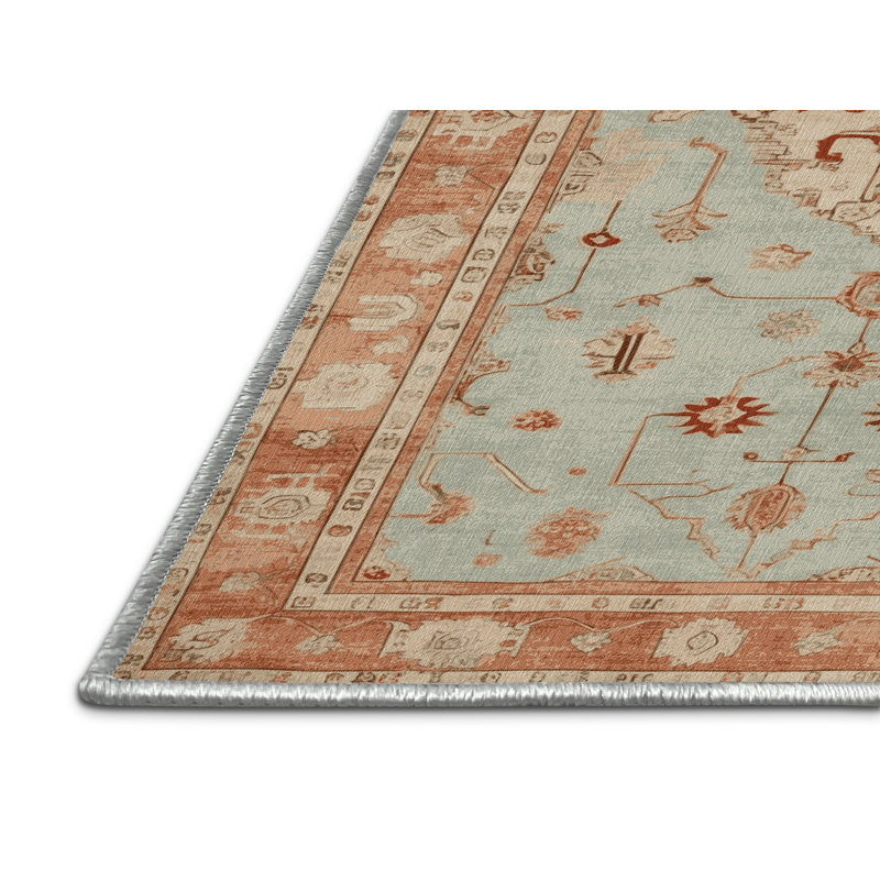 Tapis beige surteint lavable à la machine, Rectangle 2 pi x 3 pi