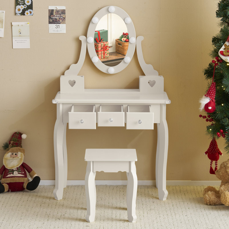 Ensemble de coiffeuse pour enfant, Blanc