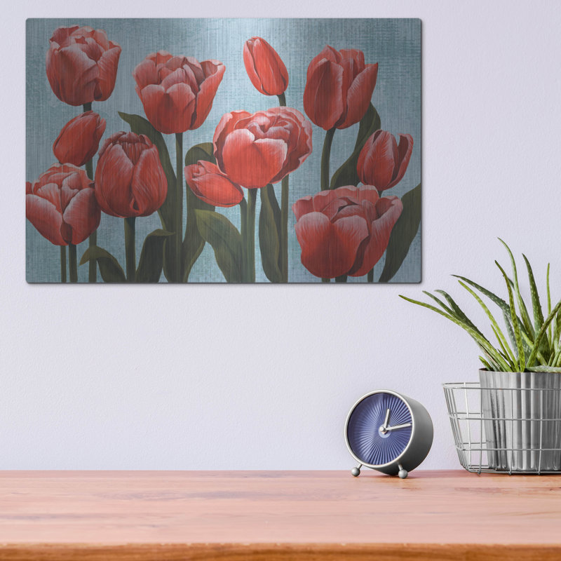 «Ruby Tulips II» par Grace Popp, H 12 po x l 16 po