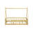 Roclay Tent-Shaped Floor Bed with Wooden Frame & Guardrails-1454946810