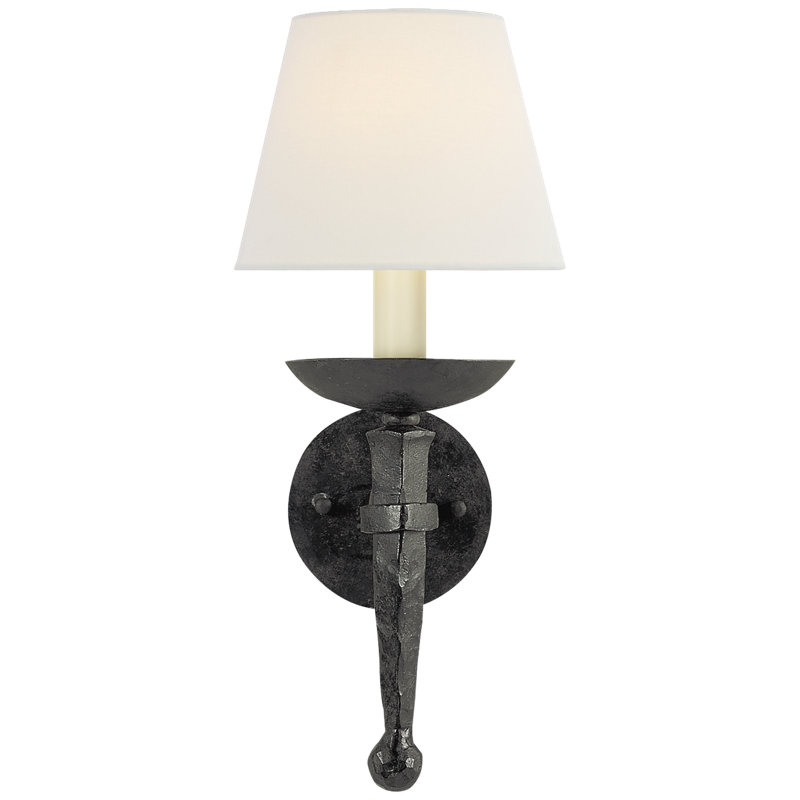 Chapman & Myers Iron Torch Sconce, Blackened Rust, Paper