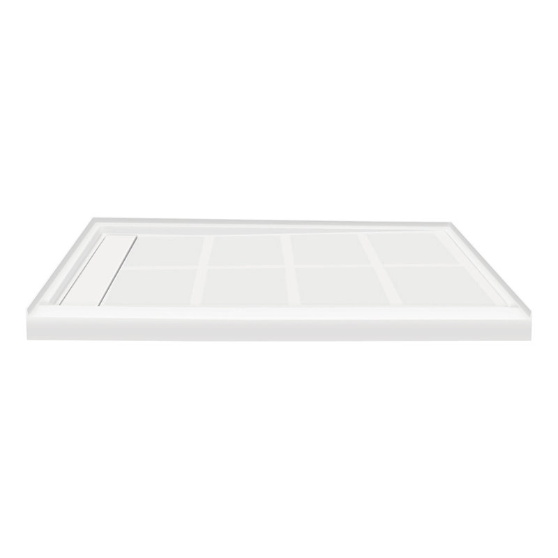 White Rectangular 36'' x 48'' Shower Base with Left Drain