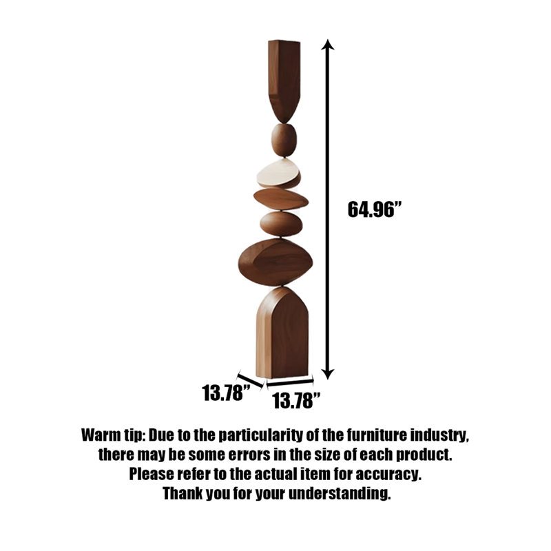 64.96" Brown Wood Decorative Objects