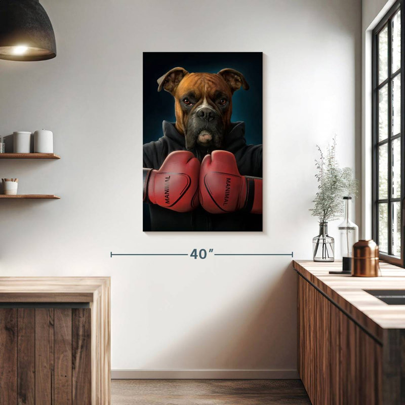 Brampt Boxer Dog, 39" H x 26" W