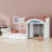 Offset Bunk Bed with Wardrobe, Drawers, Upholstered Guardrail and Hanging Rod-126544002