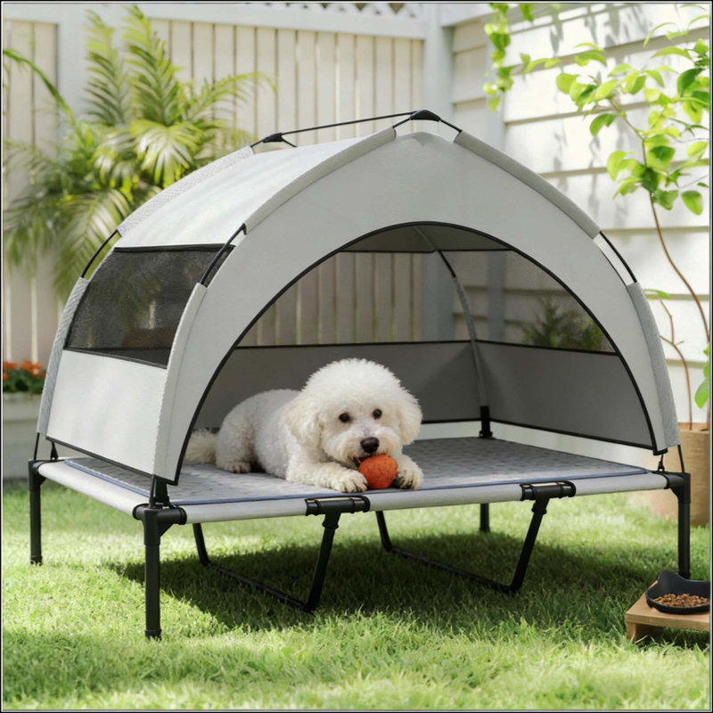 Lit surélevé pour animal de compagnie, lit pour chien portatif surélevé pour une utilisation intérieure et extérieure, durable et confortable