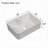 16 inch x 12 inch White Ceramic Rectangular Vessel Bathroom Sink with Stain Resistant Surface