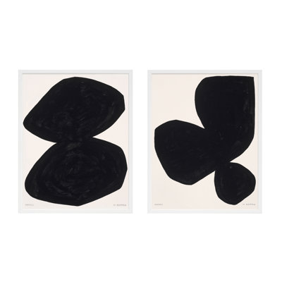 Shauna " Module On White. Set Of 2 " by Michael Kempen 2 - Pieces Painting Print