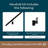 Modern Aluminum Handrail Grab Bar Kit, Adjustable Steel Brackets, Returns to Wall, Powder Coat-112291718-83161877