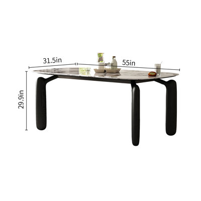 Simple Luxury Marble Solid Wood Dining Tables.